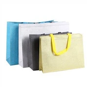 Bolsa de almacenamiento no tejida laminada Glitter